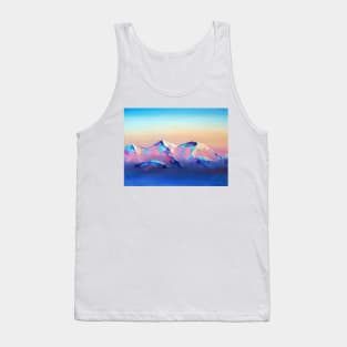 Mountain snow colorful landscape. Tank Top